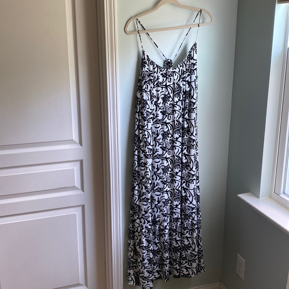 Loft black and white maxi sundress